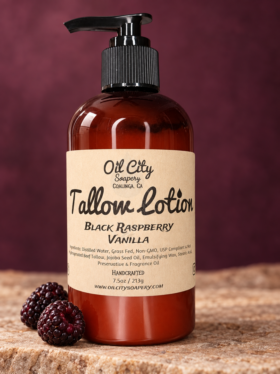Black Raspberry Vanilla Tallow Lotion
